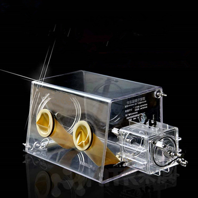 Hộp đựng găng tay chân không hóa chất Acrylic Hộp B Cổng loại 2 Khí Heli